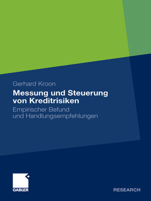 cover image of Messung und Steuerung von Kreditrisiken